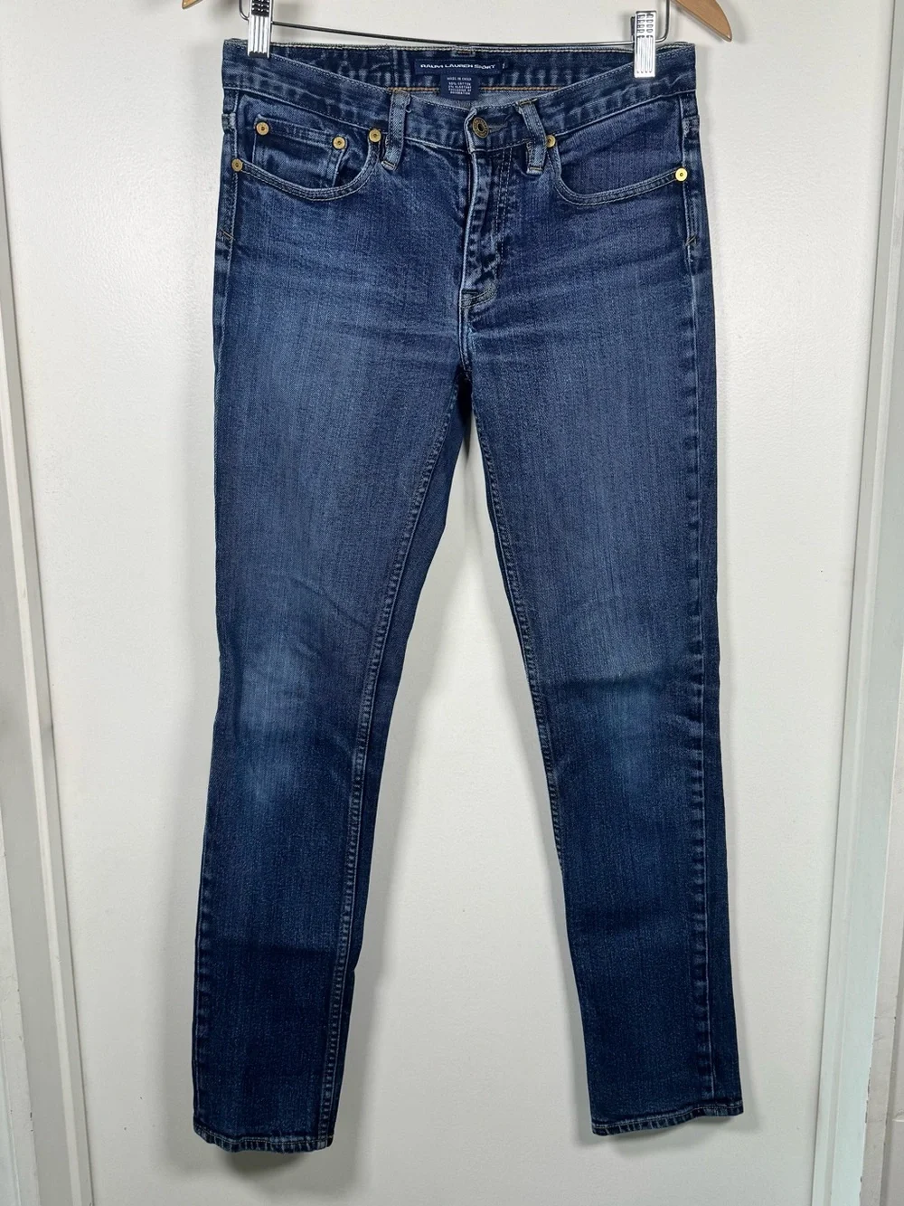 RALPH LAUREN Sport BLUE LABEL CHALLENGE CUP Embroidered Pocket Jeans Women’s 28